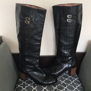 Frye “Nora” black leather boots 8.5